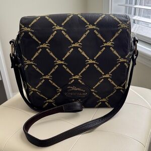 Longchamp Crossbody Dark Brown Leather Bag